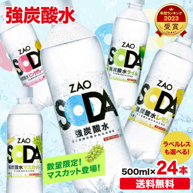 ふるさと納税 山形県 山形市 ZAO SODA 強炭酸水(レモン) 500ml×48本