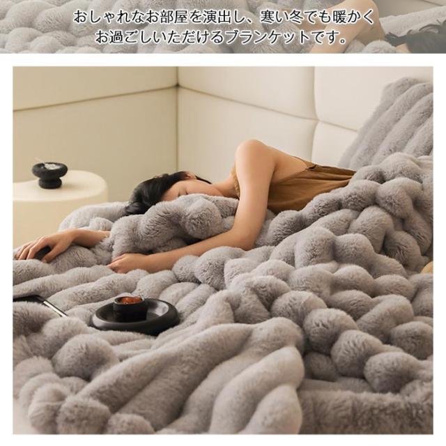 毛布 もこもこ毛布 ブランケット 冬用 シングル 150×200cm もうふ 軽
