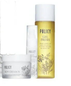 【送料無料】 ポリシー　お得な3点セット　ゲルフレッシュ 100ml 化粧水　スキンコンディショナー 30ml 美容液　スキンクリーム N  35g  保湿クリーム 乳液