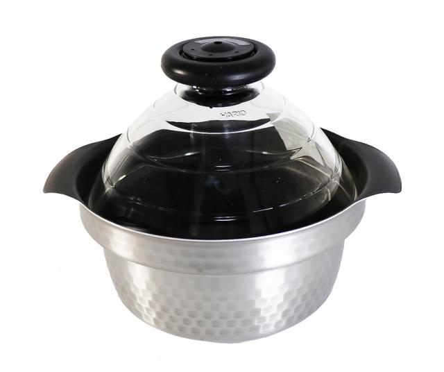 ハリオ フタがガラスのIH対応 ご飯釜 雪平 1合〜3合用 おしゃれ 炊飯 煮物 GIS-200の通販は 8,800円