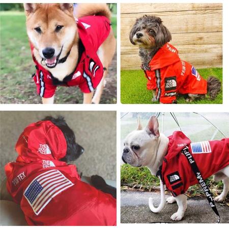 THE DOG FACE　犬　犬用　レインコート　犬服　小型犬　中型犬　大型犬　おしゃれ　カッパ　フード付き　雪　梅雨　雨具
