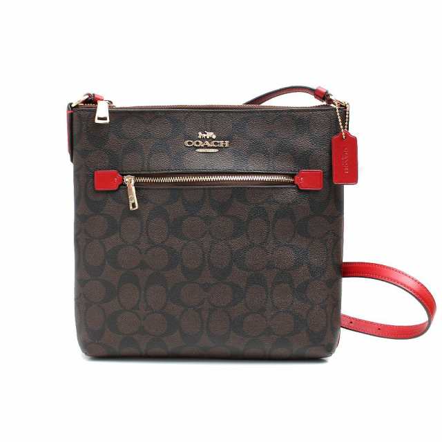 コーチ COACH アウトレット ショルダーバッグ C1554-IMRVQ レディース ブラウン レッドの通販は