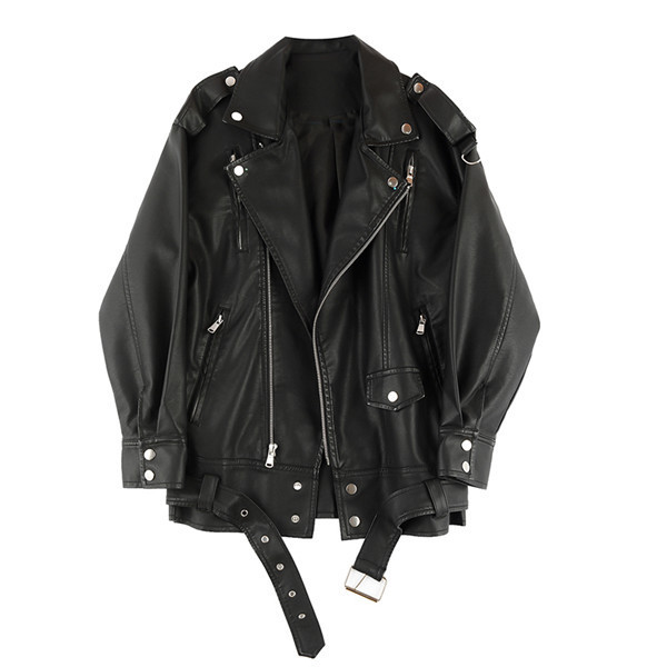 人気！ レザージャケット レディース ジャケット ライダースジャケット 秋冬 ジッパー PU レザー アウター 羽織り ベルト付き 定番 おしゃれ 人気！ レザージャケット レディース ジャケット ライダースジャケット