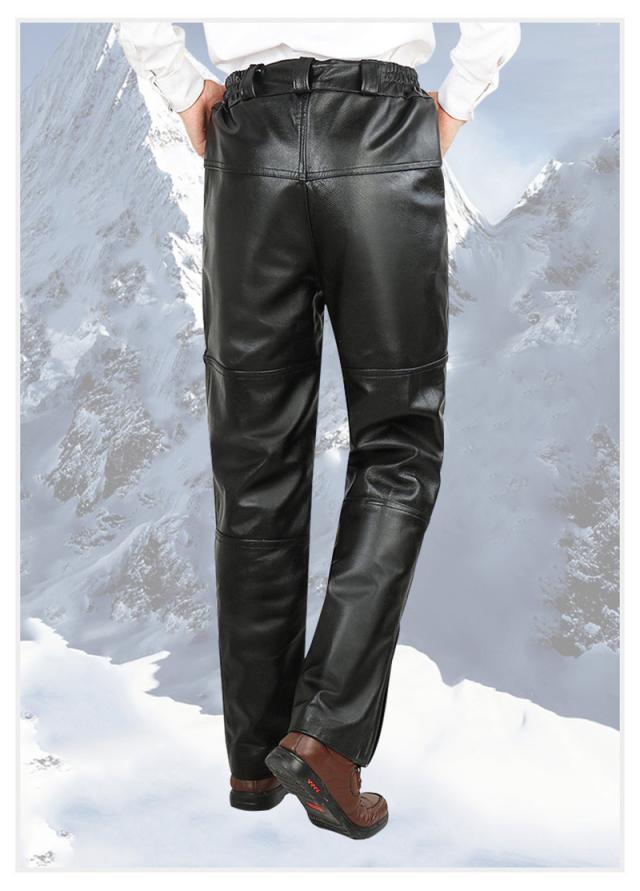 レザーパンツ メンズ 本革 牛革 革パンツ 皮パンツ バイクパンツ ハイ