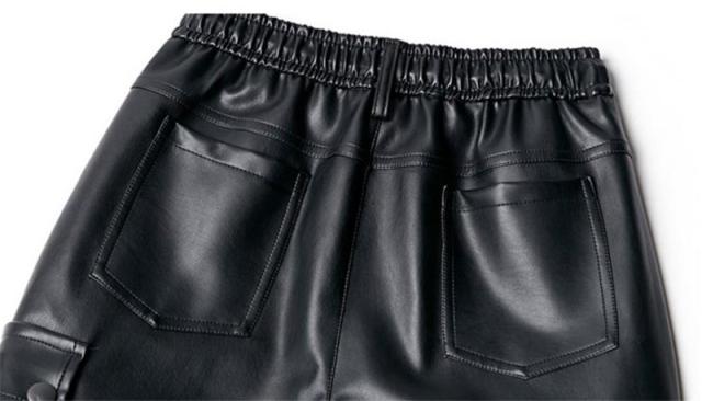 レザーパンツ メンズ 革パンツ 皮パンツ サルエルパンツ バイクパンツ