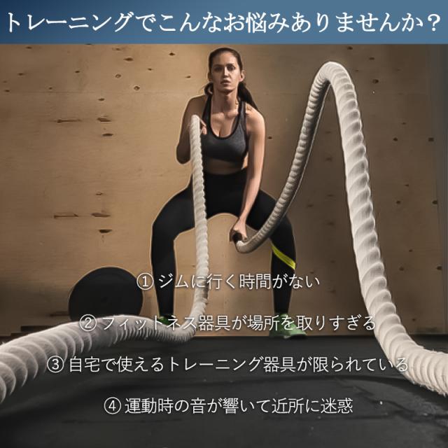 ロープレス バトルロープ 2本セット トレーニングロープ コードレス 