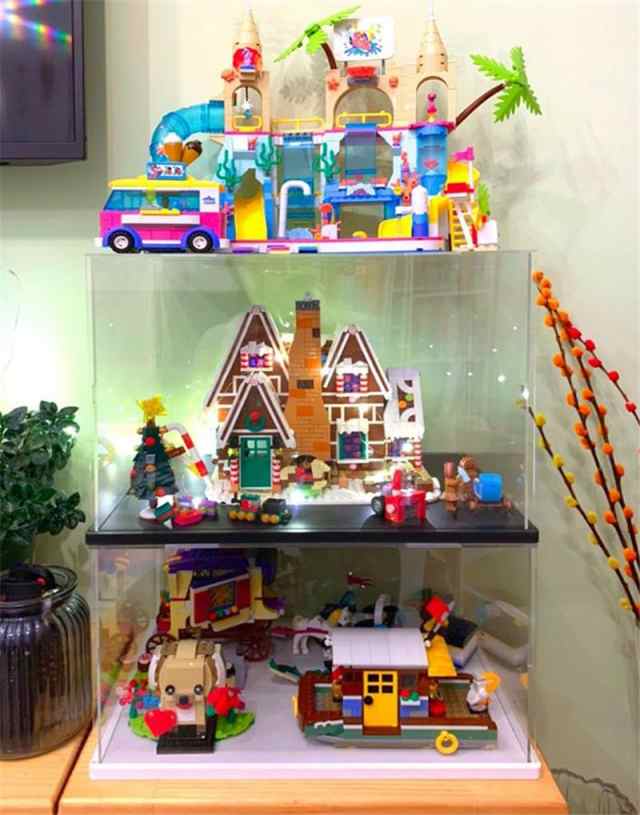 フィギュアケース コレクションケース 透明扉 扉付き 人形ケース アクリケース 大型 幅30ｘ奥行30ｘ高40cm 板厚3mm UVカット 透明収納