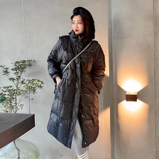 ダウンコート レディース ロング丈 アウター ダウンジャケット Aライン