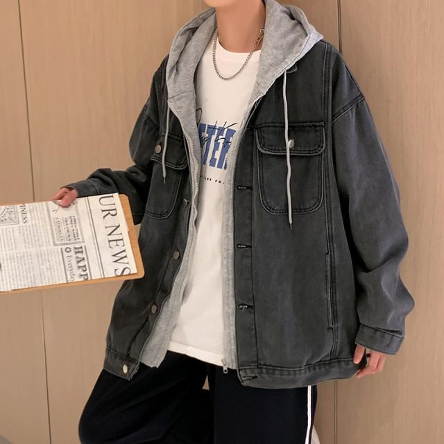 デニムジャケット メンズ Gジャン パーカー フェイクレイヤード ジージャン アウター フード付き 羽織 カジュアル 紳士服 ゆっの通販はau PAY マーケット - なでしこSTORE 通販サイト