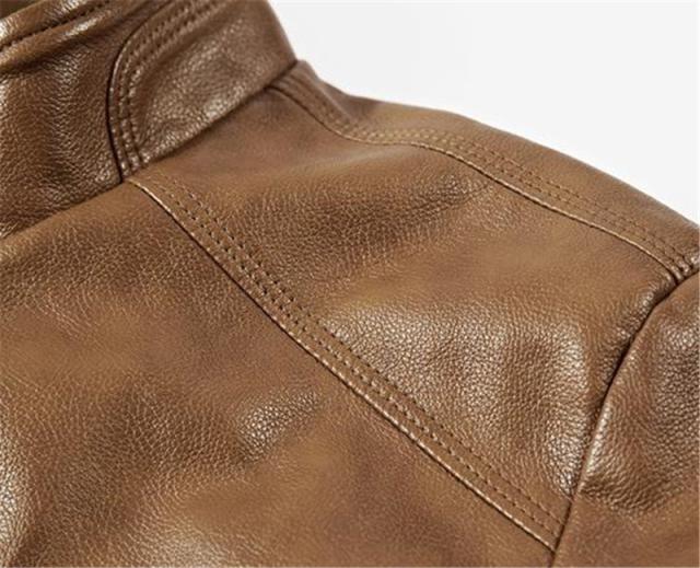 レザージャケット メンズ　ライダースジャケット 革ジャン 裏起毛 ジャケット 立ち襟 ヴィンテージ カジュアル 合皮 着痩 防風