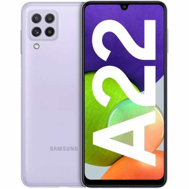 Samsung Galaxy A22 A225FD Dual Sim 4GB RAM 128GB LTE バイオレット 新品 SIMフリースマホ 本体 1年保証