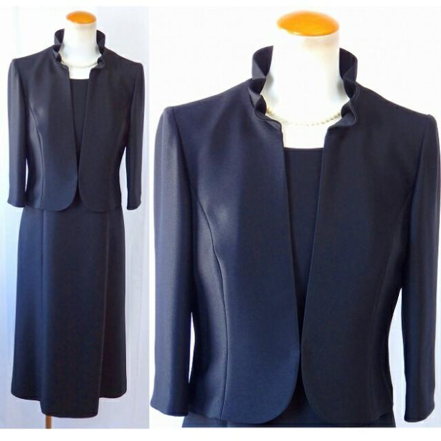 ブラックフォーマル レディース 礼服 女性 ARANCIA Couture アランシア クチュール 日本製 上質素材 無地生地 フォーマル 礼服 女性 喪服 アンサンブル ワンピース ジャケット オールシーズン スタンドフリル衿 上質素材 葬儀 葬式 法事 家族葬 卒業式 冠婚葬祭 3952801_6