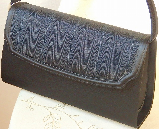 ブラックフォーマル フォーマルバッグ 黒 大きめ 岩佐 イワサ 西陣織