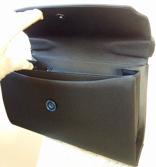 ブラックフォーマル フォーマルバッグ 黒 大きめ 岩佐 イワサ 西陣織