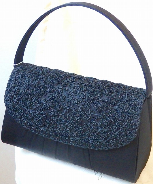 ブラックフォーマル フォーマルバッグ 黒 岩佐 イワサ 日本製 布製