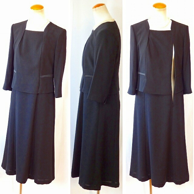 【新品未使用 】ジョルジオバレンチノ 15号 ブラックフォーマル ブラックフォーマル レディース 礼服 女性 GEORGES VALENTINO