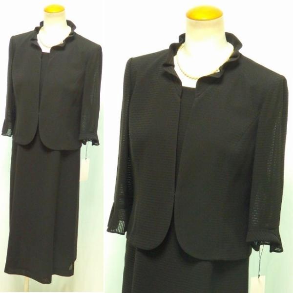 ARANCIA couture FORMAL アランシア クチュール フォーマル 米沢織 からみ織 スタンドフリル 前ファスナー 通気性抜群 涼しい 夏 ワンピース_5