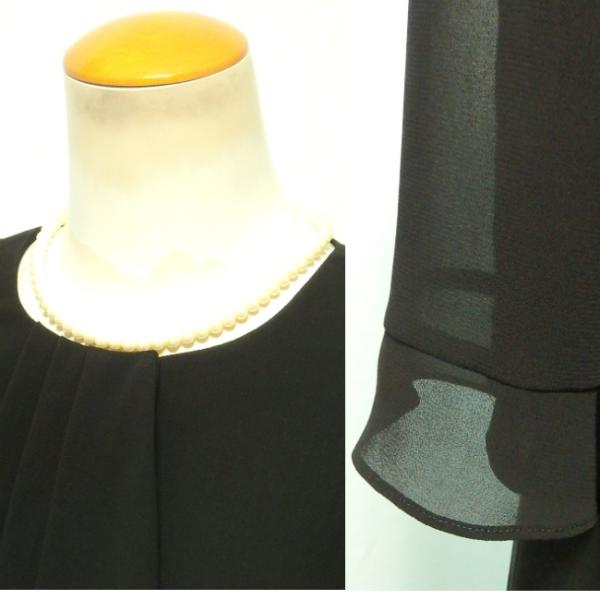 アンフィニノワール 胸元タックフリル 自宅で手洗い ウォッシャブル 前