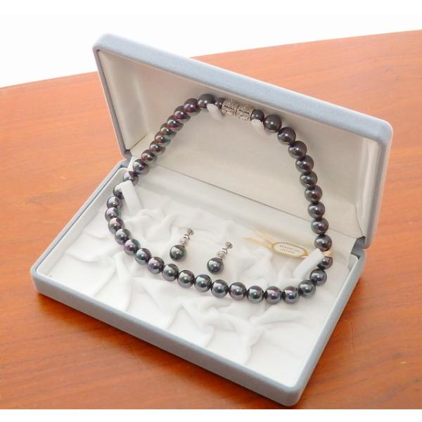 貝パールネックレス・イヤリングセット 10ミリ玉 42センチ