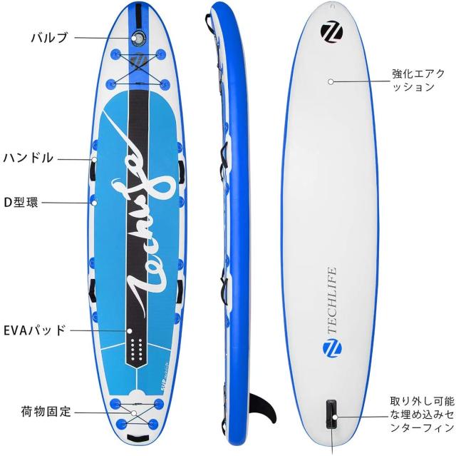 supボード SUP サップ インフレータブル スタンドアップパドルボード サップボード 幅80cm 厚15cm 初心者 中級者 滑り止め 7点セット 釣り 海 夏 アウトドア_8