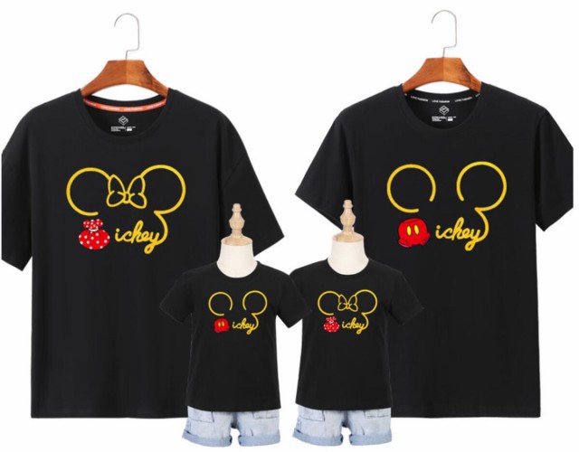 8color 親子Tシャツ T-shirt Disney ディズニー Tシャツ ペアルック カップル ミッキー柄 半袖 親子ペア お揃い家族旅行 ペア  トップス 大きいサイズ ご家族揃いお誕生日の通販はau PAY マーケット - upstore | au PAY マーケット－通販サイト