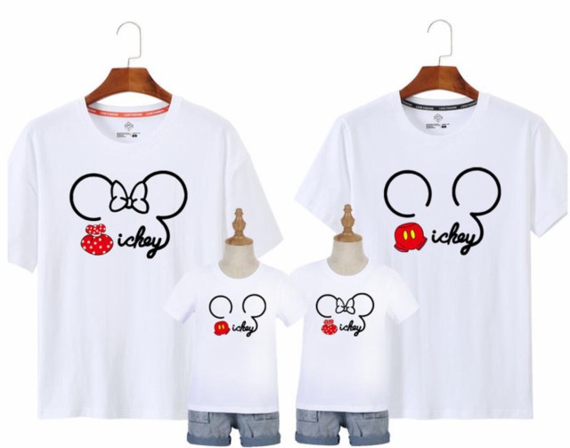 8color 親子Tシャツ T-shirt Disney ディズニー Tシャツ ペアルック カップル ミッキー柄 半袖 親子ペア お揃い家族旅行 ペア  トップス 大きいサイズ ご家族揃いお誕生日の通販はau PAY マーケット - upstore | au PAY マーケット－通販サイト