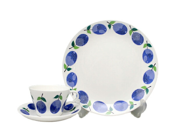 【復刻版】 グスタフスベリ プルーヌス 494-06 コーヒーカップ＆ソーサー +  494-02 プレート 22cm GUSTAVSBERG Prunus お皿 agesugi_snkの通販は