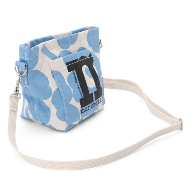 マリメッコ ウニッコ ミニショルダーバッグ コットン/ライトブルー  