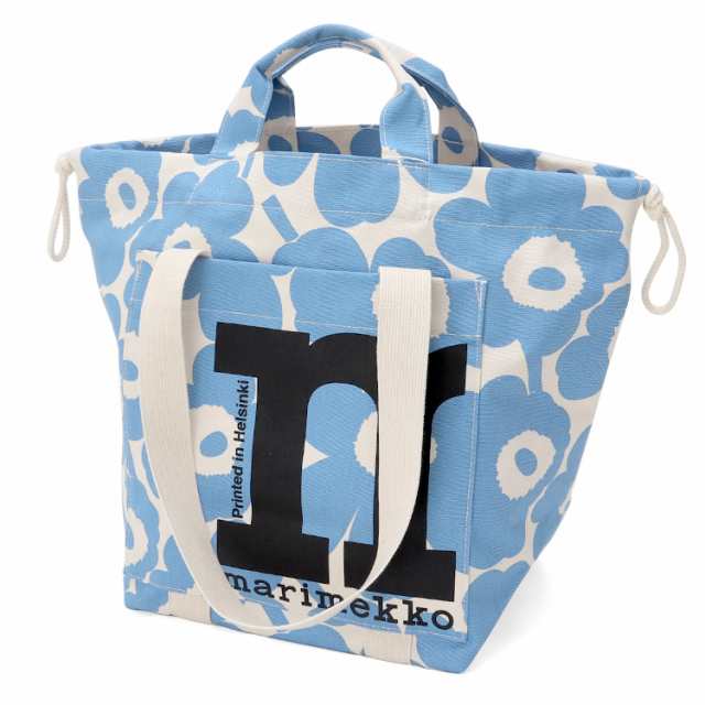 マリメッコ ウニッコ モノシティトート ショルダーバック コットン/ライトブルー marimekko Mono City Tote shoulder bag UNIKKO トート