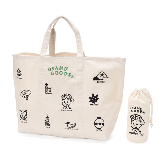 オサムグッズ マーケットバッグ 京都 OSAMU GOODS market bag kyoto トートバッグ エコバッグ かばん レディース 生活雑貨 日用品 新生活応援 agesugi_sfaの通販は