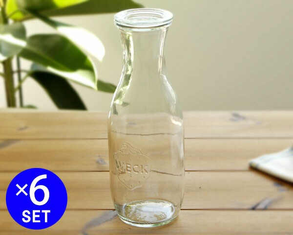 ウェック ジュースジャー WE766 ガラスキャニスター 1.0L 6個セット 耐熱 電子レンジ対応 おしゃれ ギフト 結婚祝い ギフトセット 新生活応援 agesugi_snkの通販は保存容器