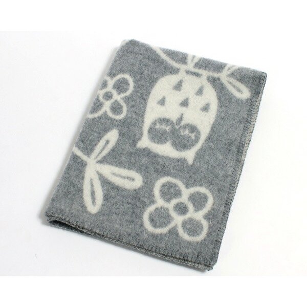 クリッパン(KLIPPAN) 242201 フクロウ ウールミニブランケット 65×90cm グレー（グレイ） ひざ掛け 新生活応援 agesugi_sisの通販は 6,468円