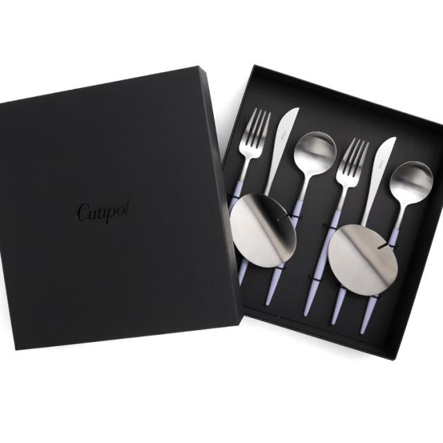 クチポール ゴア バイオレット ディナーセット + カトラリーレスト 8点セット 正規販売代理店 カトラリー クチポール ナイフレスト　箸置き agesugi_snkの通販は