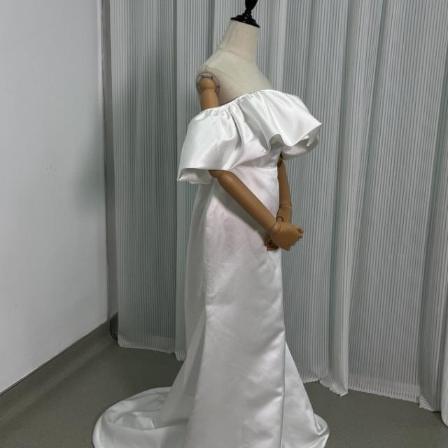 マーメイド胸元フリルパーティードレスウェディングドレス結婚式 missswteet1122_cd5644