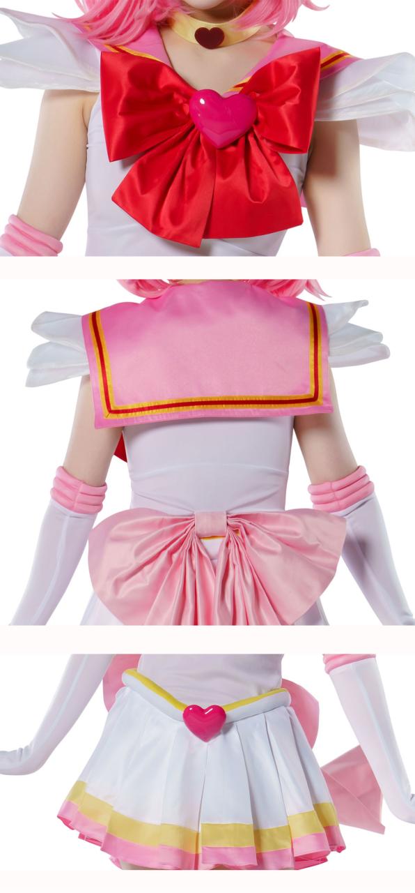 即納 美少女戦士セーラームーン◆月野ちびうさ コスプレの衣装4代目戦闘服◆ コスプレ舞台劇 仮装 パーティー 学園祭 文化祭 ハロウィン 豪華版セット その他コスチューム