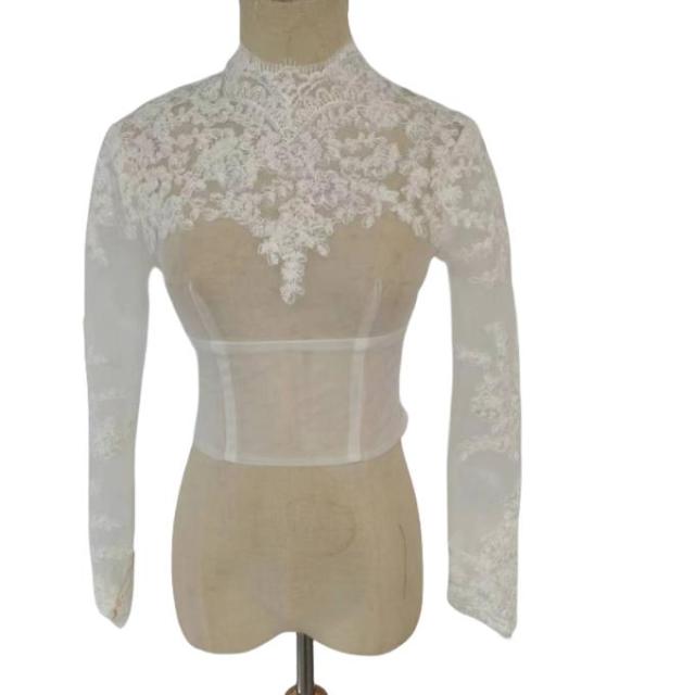大人気上昇！ウエディングドレス 可憐な花刺繍のトップス ボレロ 花嫁/結婚式/披露宴の通販は 16,588円