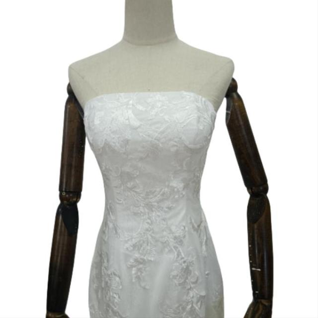 美品！マーメイドライン ウェディングドレス オフショルダー 3D立体