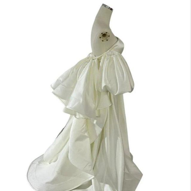 フランス風 ウエディングドレス 波形トレーン スレンダーライン 花嫁 /拳式 