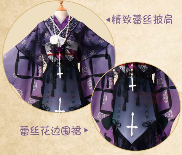 在庫処分 コスプレ衣装+帽+手袋 ローゼンメイデン 水銀燈 大正
