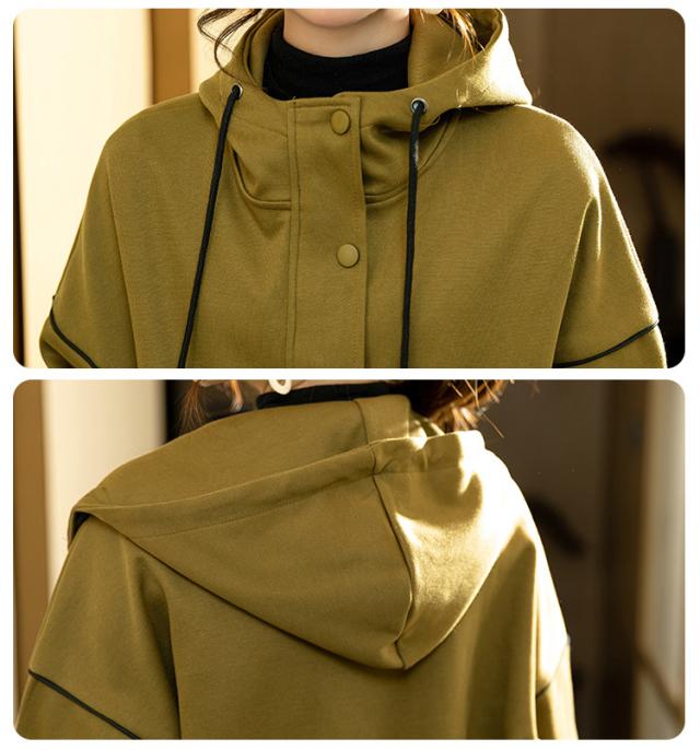 本日13時〜タイムセール！パーカー カジュアル 配色 フード付き ジャケット アウター レディースの通販は