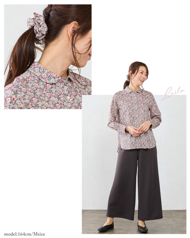 リバティ LIBERTY シャツ衿 日本製 花柄 フラワー 草花