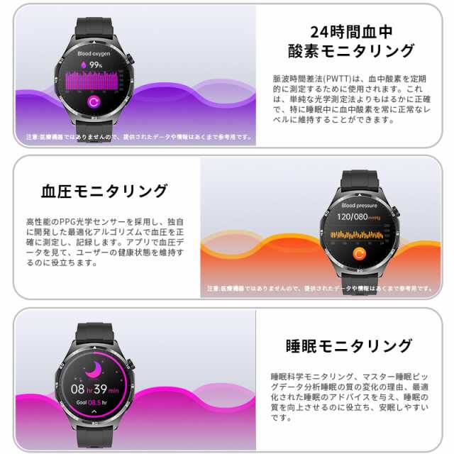 スマートウォッチ 血糖値測定 通話機能 やすかっ 血圧 血中酸素 心拍数 日本語