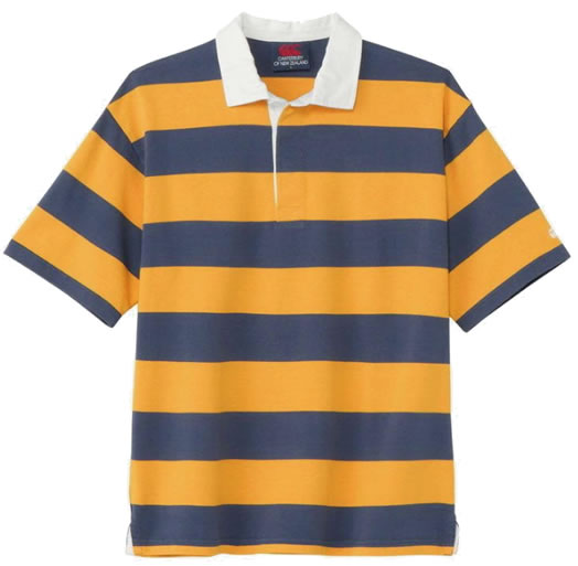 カンタベリー ラガーシャツ 半袖 襟付 メンズ canterbury 2.5インチ