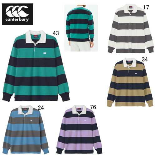 CANTERBURY ラガーシャツ XL 長袖 好配色 ボーダー カンタベリー カンタベリー ラガーシャツ 長袖 メンズ ユニセックス