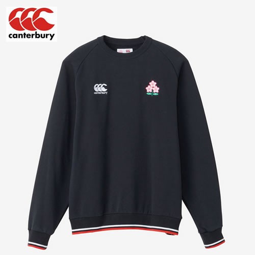 カンタベリー メンズ 長袖 スウェット カンタベリー CANTERBURY ジャパン スウェット クルー ラグビー 日本代表 ライセンス スポーツ 観