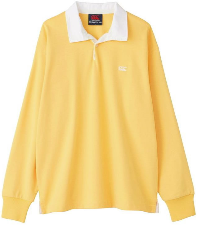 カンタベリー ワラビーズ 長袖ラガーシャツ Lサイズ イエロー カンタベリー ラガーシャツ 長袖 メンズ canterbury ソリッドカラー
