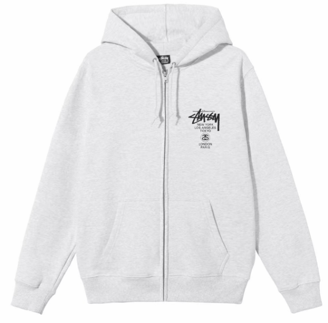 STUSSY ステューシー WORLD TOUR ZIP HOOD 3973514[full zip hooded