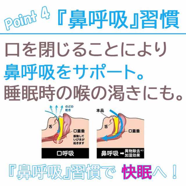 いびき防止テープ  鼻呼吸促進  睡眠改善 口臭を改善  鼻呼吸テープ 1袋