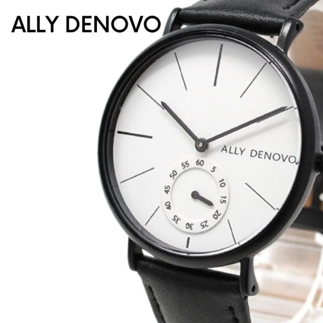 アリーデノヴォ 腕時計 メンズ レディース ユニセックス ブラック レザー 36mm シンプル おしゃれ クオーツ ペアウォッチにもおすすめ ブランドウォッチ ALLY DENOVO プレゼント ギフト 成人 卒業 入学 6,764円