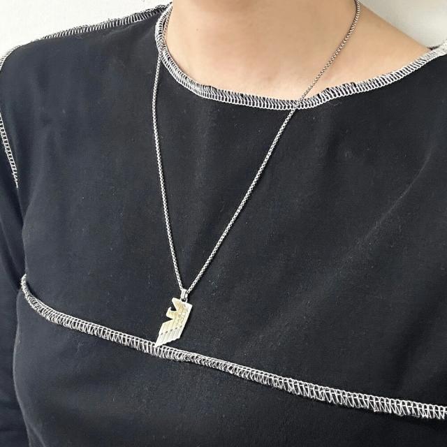 エンポリオアルマーニ ネックレス メンズ レディース ユニセックス ステンレス シンプル ペンダント シルバー ゴールド ブランド アクセサリー ギフト プレゼント 誕生日 記念日 EGS3073040　成人 卒業 入学_2